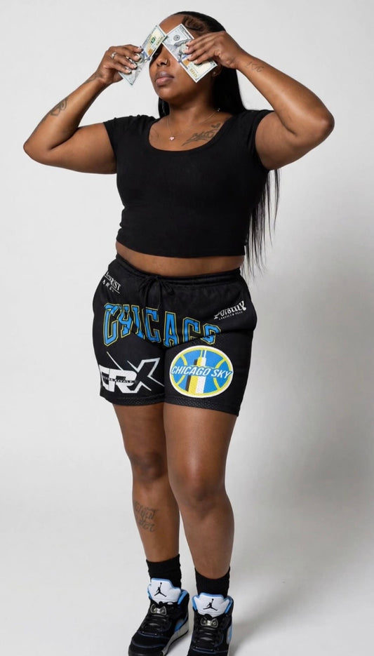 CRX Wintrust Shorts (Black/Blue/Yellow)