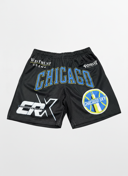CRX Wintrust Shorts (Black/Blue/Yellow)