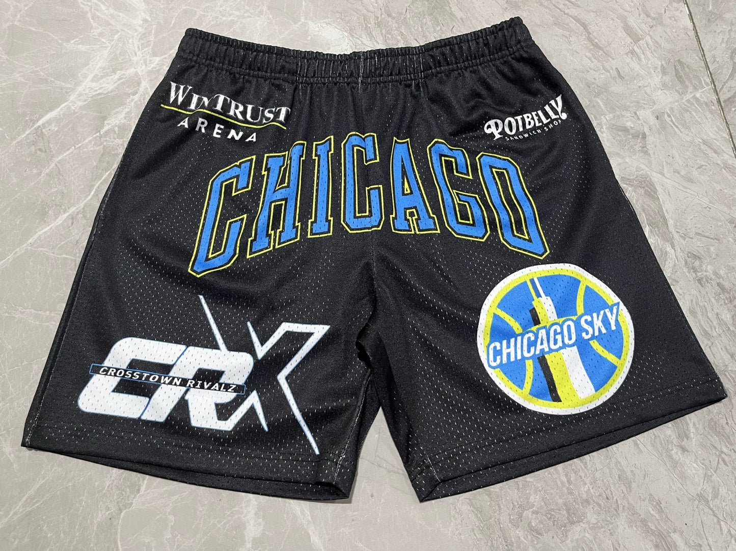 CRX Wintrust Shorts (Black/Blue/Yellow)